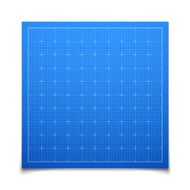 Blue isolated square grid with shadow