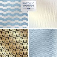 Art Deco seamless vintage wallpaper pattern N121