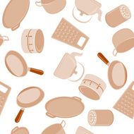 Kitchen utensils seamless pattern N2