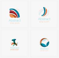 Clean elegant circle shaped abstract geometric icon Universal for any N2