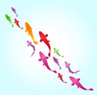 Fish swim background
