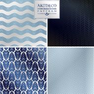 Art Deco seamless vintage wallpaper pattern N135