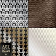 Art Deco seamless vintage wallpaper pattern N136