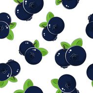 Seamless pattern of blueberries N2