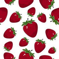 Seamless Pattern of Strawberry