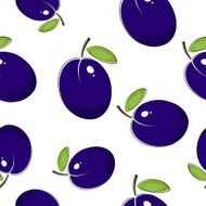 Seamless Pattern of Plum