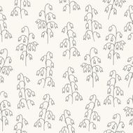 Seamless pattern with oats