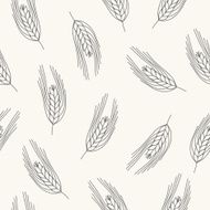 Seamless pattern with barley