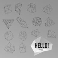Abstract modern background with polygons design N52
