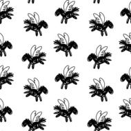 Seamless vector black and white pattern N3