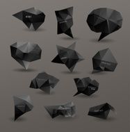 Abstract modern polygonal bubble label website N8