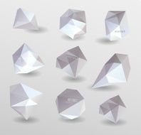 Abstract modern polygonal bubble label website N10