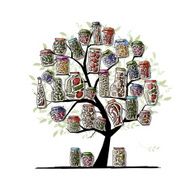 Art tree with pickle jars for your design