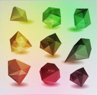 Abstract modern polygonal bubble label website N12