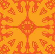 Orange Tile Wallpaper Pattern