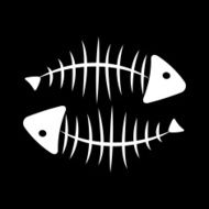 Fish Bone Background Vector Illustration N4