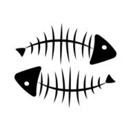 Fish Bone Background Vector Illustration N5