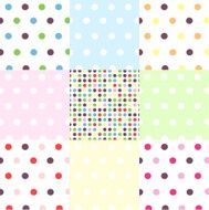 seamless patterns polka dot set N2