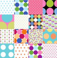seamless patterns polka dot set N3