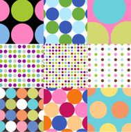 seamless patterns polka dot set N5