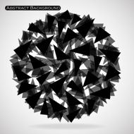 Abstract polygonal sphere with triangles Vector illustration Eps 10 N3