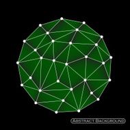 Colorful abstract polygonal sphere with triangles Vector illustration Eps 10 N6