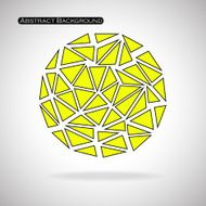 Colorful abstract polygonal sphere with triangles Vector illustration Eps 10 N7