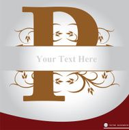 Vector of Letter P in the old vintage style