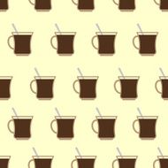 Coffee Mugs Cup seamless pattern vector background