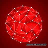 Colorful abstract polygonal sphere with triangles Vector illustration Eps 10 N10