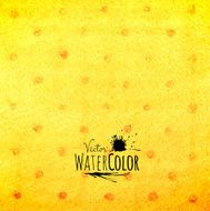 Watercolor polka dot pattern yellow orange and red colors