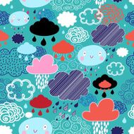 autumn pattern with clouds