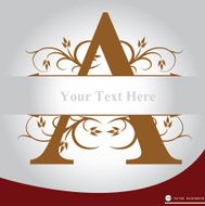 Vector of Letter A in the old vintage style