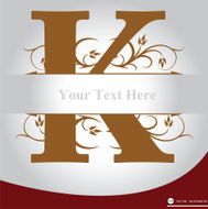 Vector of Letter K in the old vintage style