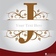 Vector of Letter J in the old vintage style