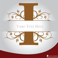 Vector of Letter I in the old vintage style