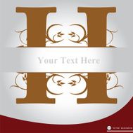 Vector of Letter H in the old vintage style