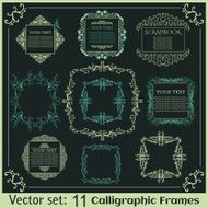Set of Vintage calligraphic frames