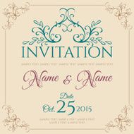 Invitation card design Vector illustration N3