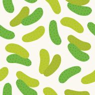 Seamless pattern with cucumbers