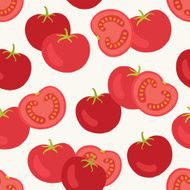 Seamless pattern with tomatoes