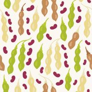 Seamless pattern with beans