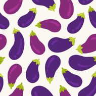 Seamless pattern with eggplants