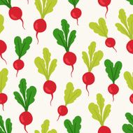 Seamless pattern with radish