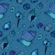 Seamless pattern of Sea shells N15