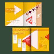 creative geometric half-fold brochure design