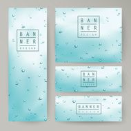 elegant water drops on window glass concept banners