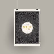 trendy geometric element poster design N2