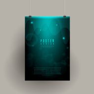 abstract wave element poster design