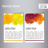 Hand drawn watercolor card N6